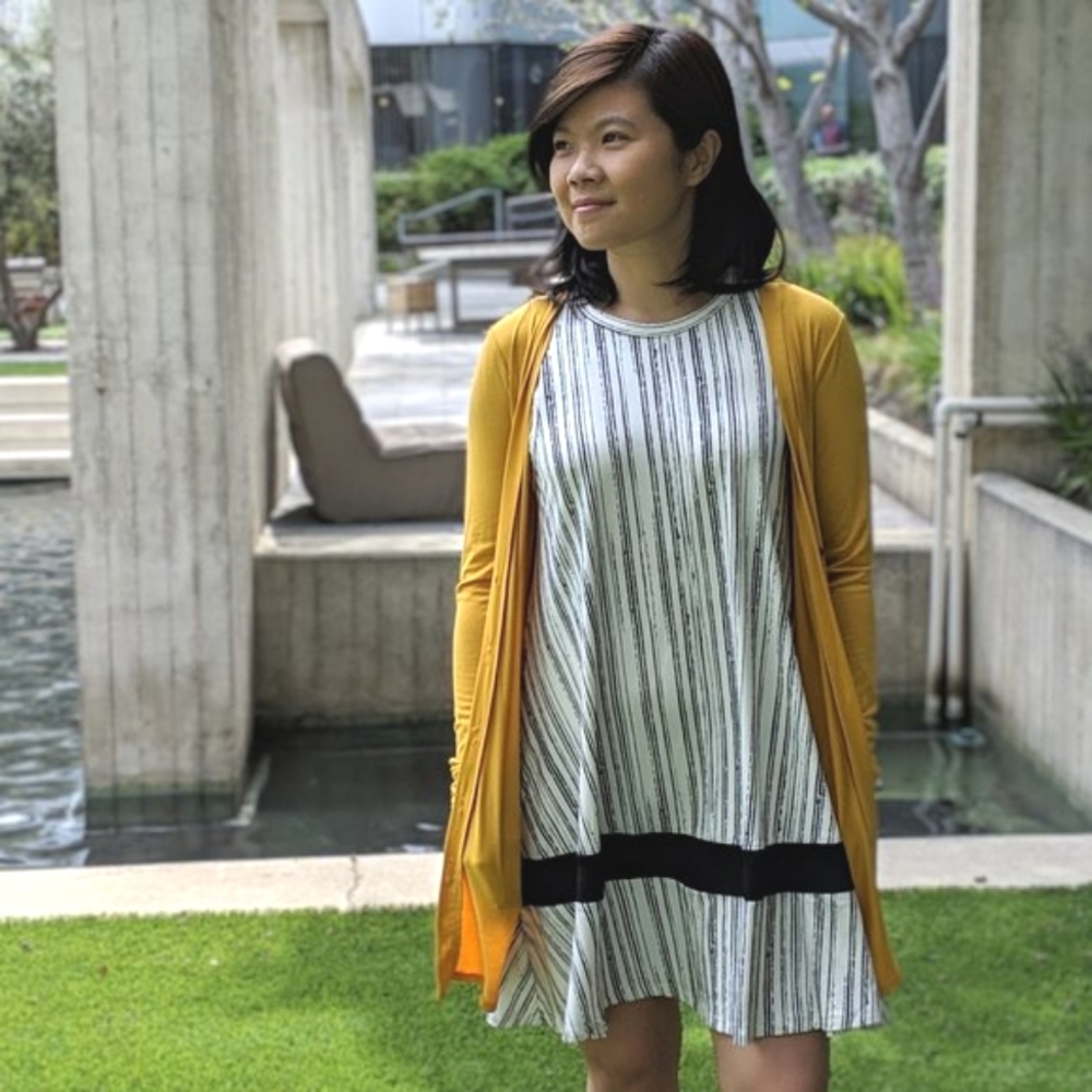 Nimi K Sleeveless swing tunic dress tie dye